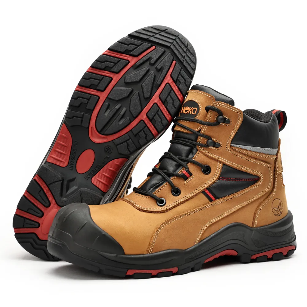 High End Brown Nubuck Leather Safety Shoes