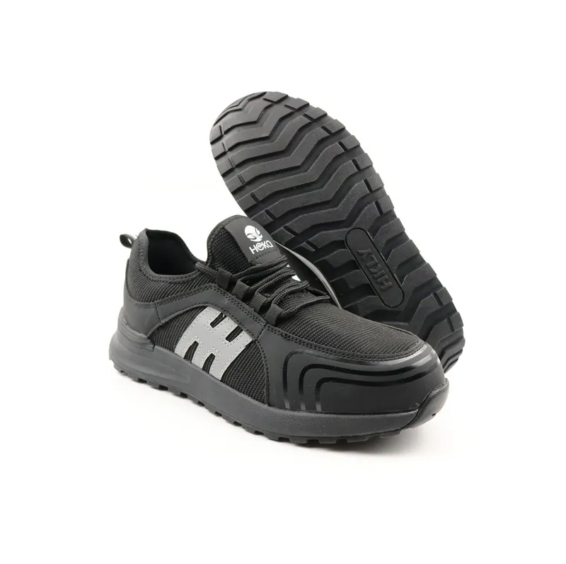 Black Rubber Sport Style Safety Shoes