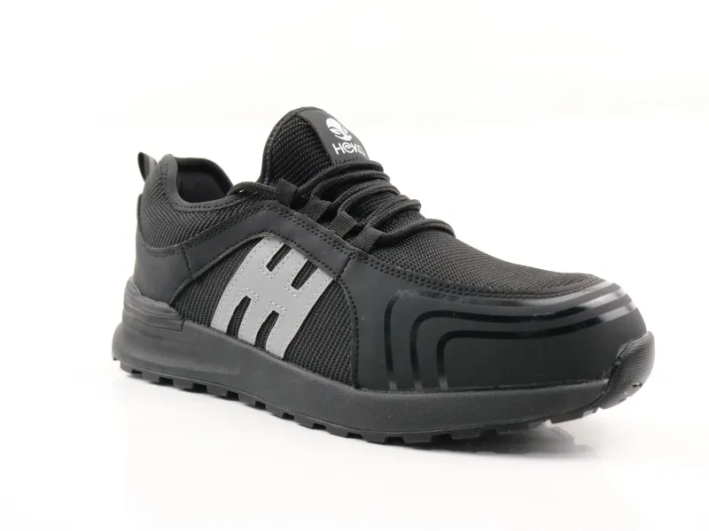 Black Rubber Sport Style Safety Shoes