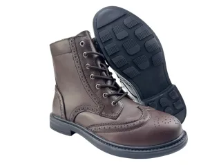 High End Brown Full Grain Leather Safety Shoes