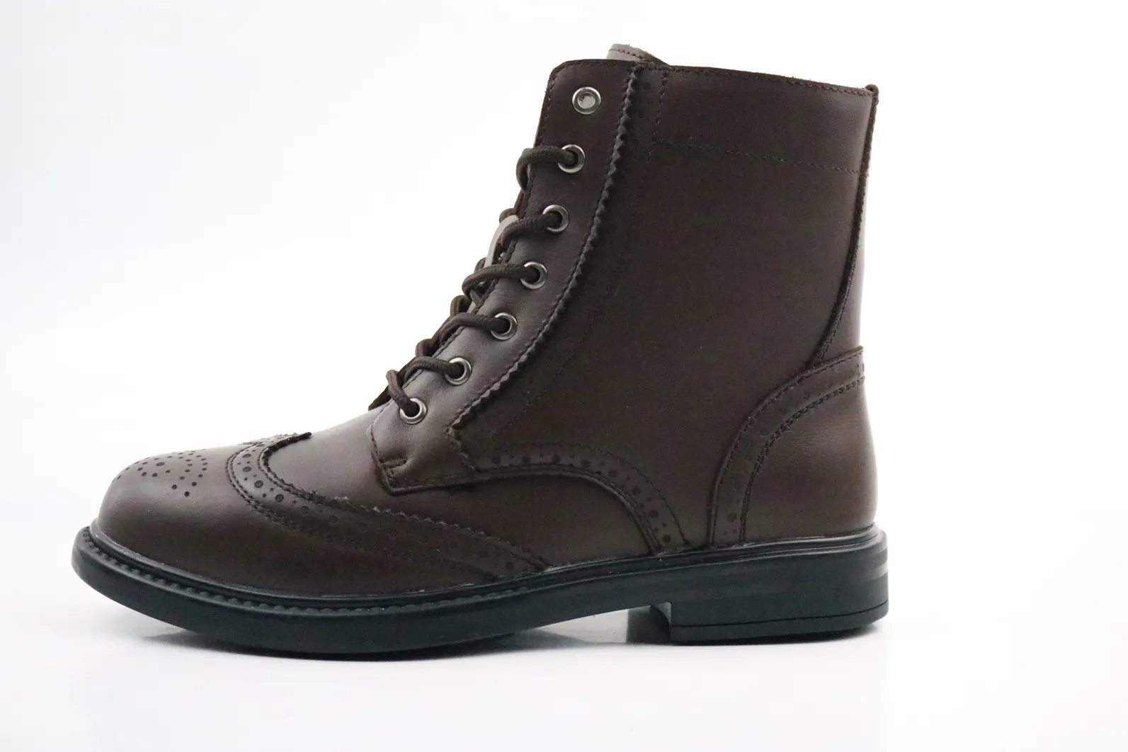 High End Brown Full Grain Leather Safety Shoes