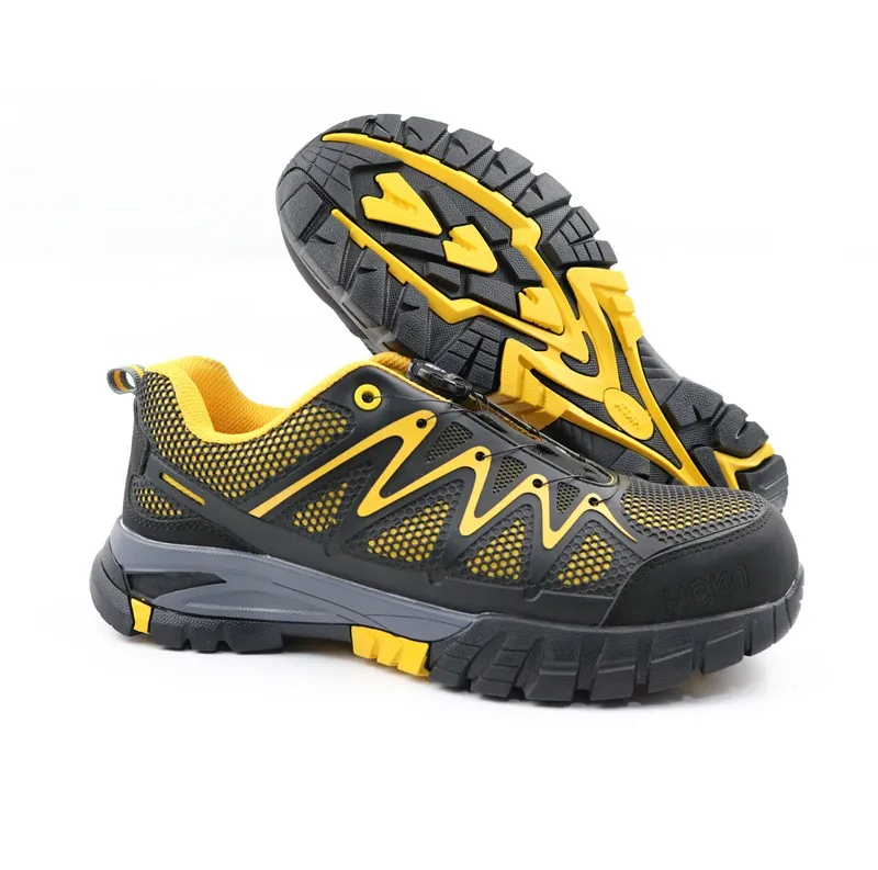 Ultra Light Mesh Black and Yellow Safety Shoes