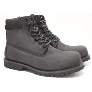 Classic Grey Crazy Horse Leather Kevlar Plate Safety Shoes