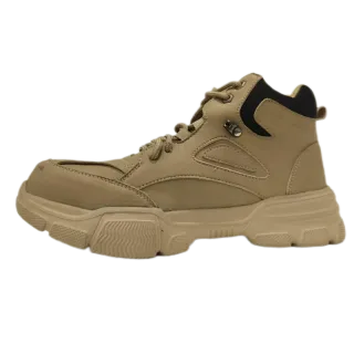 Light Brown Mid Neck Safety Shoes
