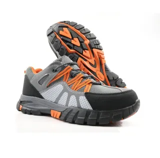Ultra Light Sport Style Orange Grey Safety Shoes Sneakers