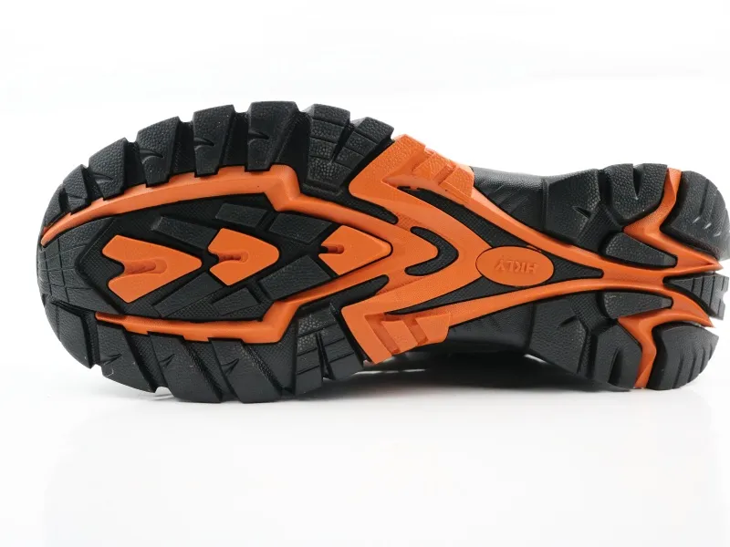 Ultra Light Sport Style Orange Grey Safety Shoes Sneakers