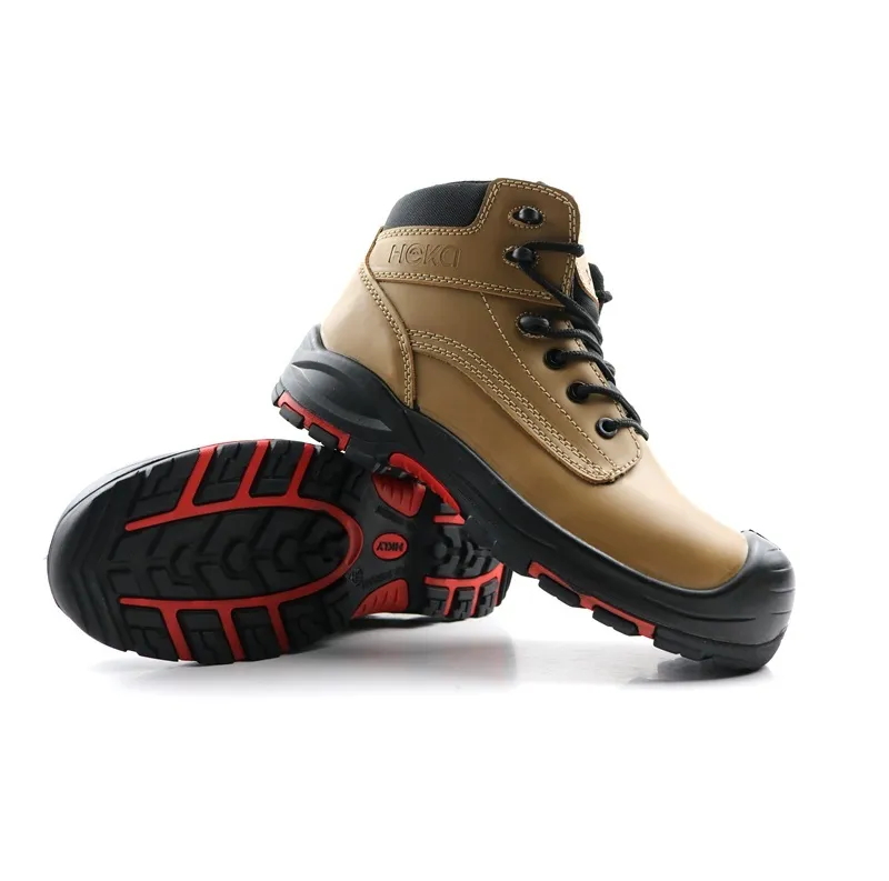 Brown Crazy Horse Kevlar Plate Safety Shoes