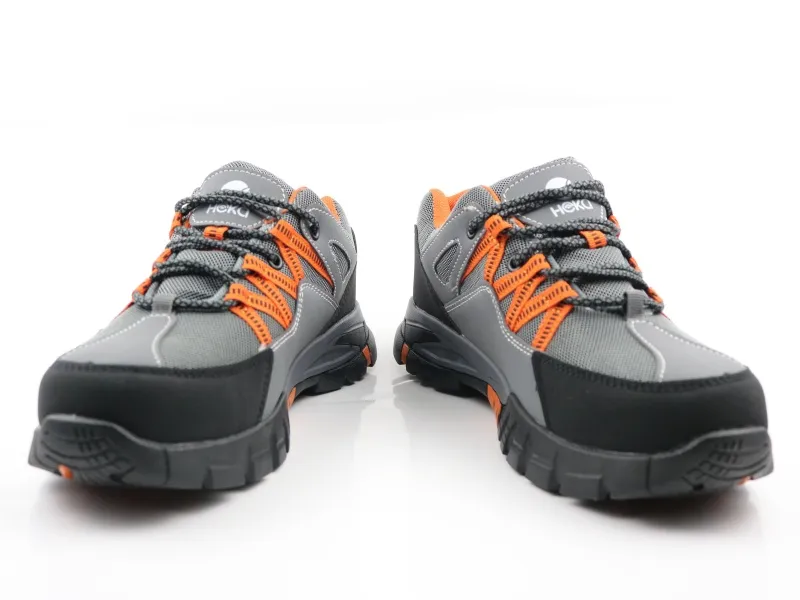 Ultra Light Sport Style Orange Grey Safety Shoes Sneakers