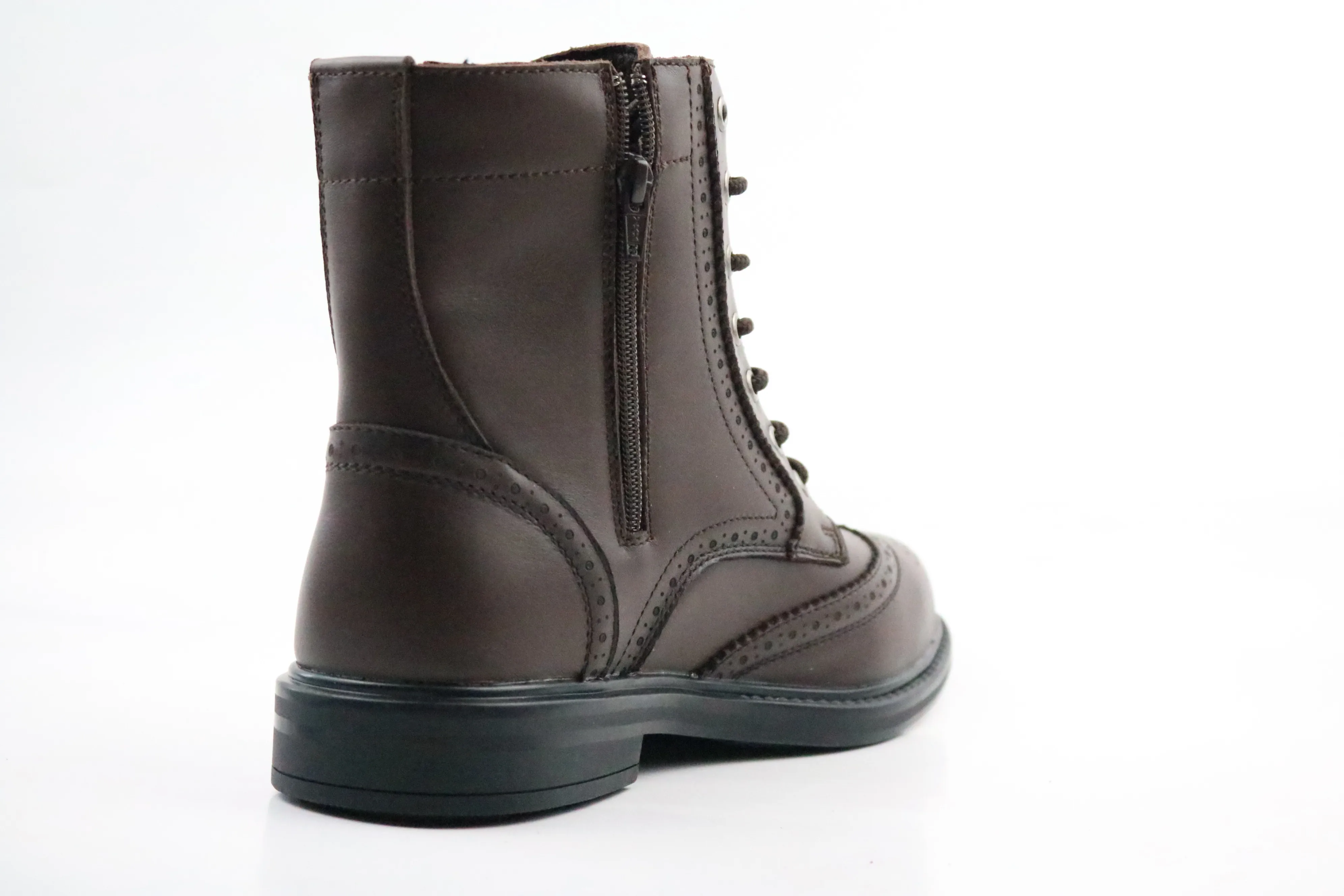 High End Brown Full Grain Leather Safety Shoes